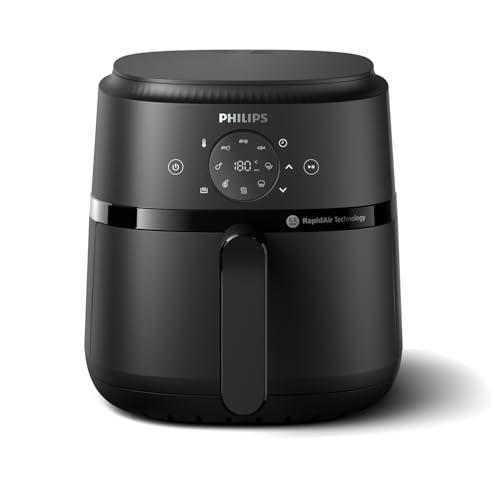 Airfryer 2000 Series 4.2L - 1500W Power, RapidAir Technology, Digital Touch Screen, 13 Cooking Options, 9 Preset Functions, Up to 90% Less Fat, Black 