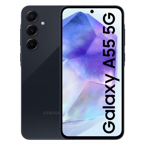Samsung Galaxy A55 5G (Awesome Navy, 8GB RAM, 128GB Storage) | AI Mobile | 50MP Main Camera (OIS) | Super HDR Video| Nightography | IP67 | Gorilla Gla