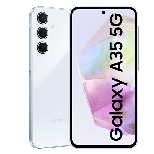 Samsung Galaxy A35 5G (Awesome Iceblue, 8GB RAM, 128GB Storage) | Premium Glass Back | 50 MP Main Camera (OIS) | Nightography | IP67 | Corning Gorilla