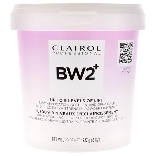 Clairol Professional BW2+ Dedusted Extra Strength Powder Lightener for Hair Highlights, 8 oz.