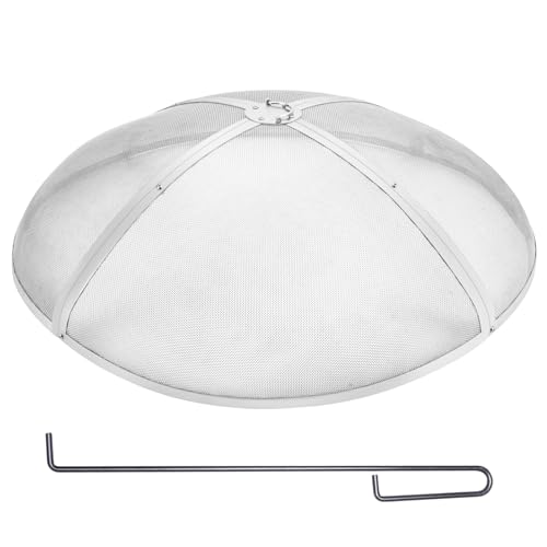 🔥 STARKER PREIS (-33%) VEVOR Funkenfang für Feuerschalen Ø 1016 mm Feuerstellengitter Funkenschutz Edelstahl Funkenhaube 2-mm-Maschenlöcher Feuerschale Funkenschutzhaube Ideal für Feuerstellen Feuerschalen und Kaminen
