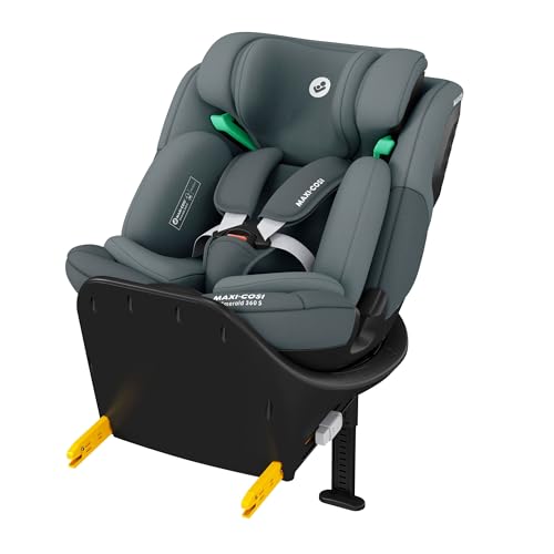 Maxi-Cosi Emerald S i-Size, 360 Swivel Car Seat, 0-12 Years 40-150cm, Multi-Age Baby Car Seat, Isofix 0-36 kg car seat, Rearfacing, 4 Recline Positions, G-Cell Side Impact Protection, Tonal Graphite