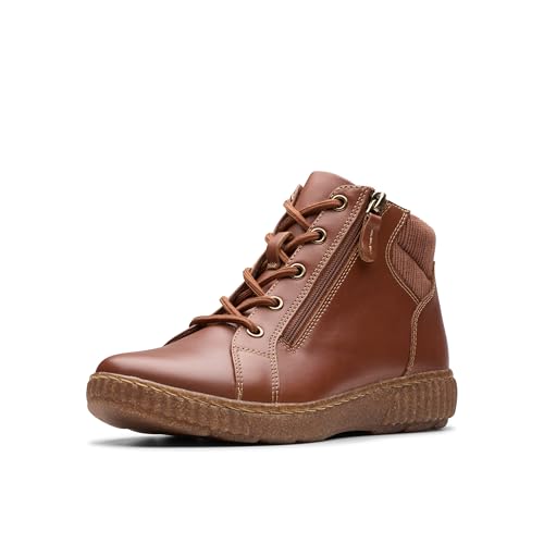 Clarks Women's Caroline Park Ankle Boot, Tan Combi, 6