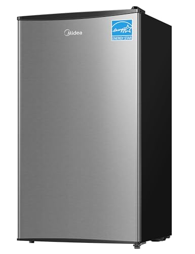 Midea MERM33S1AST 3.3 Cubic Feet Compact Refrigerator, Silver