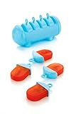 Clazkit Plastic Reusable Ice Candy Makers Homemade PopsicleFrozen Ice CreamKulfi Candy for ChildrenAdultsMulticolorSet of 4 10 x 10 x 10 Centimeters