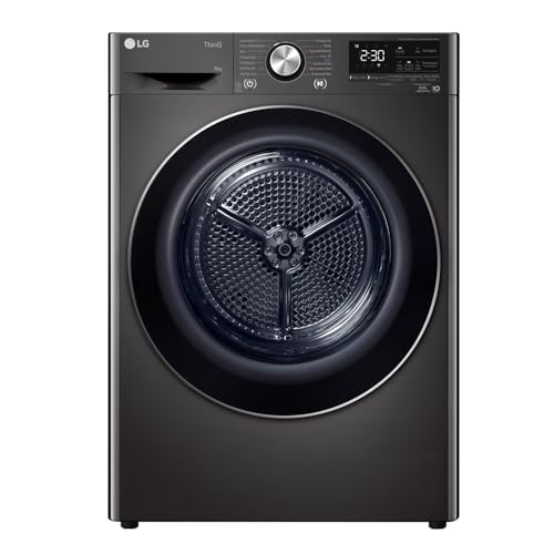 ⚡ BLITZDEAL (-33%) LG RT80V9B, Klasse A+++,Trockner 8 kg, Wärmepumpentrockner mit Kurzprogramm, Trockensensor, Trommelmaterial aus Edelstahl, 60 x 69 x 85 cm ꟷ Schwarz