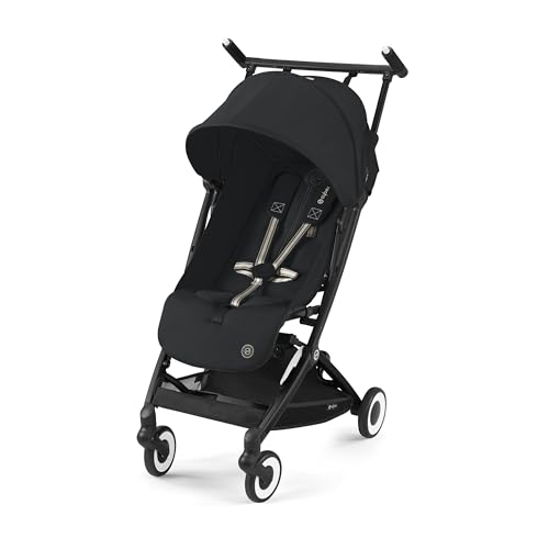 Cybex Libelle 2 Travel pockit Baby Stroller - Lightweight Carry-On Travel Stroller for Airplane with One-Hand Recline, Compatible with CYBEX Car Seats, Magic Black