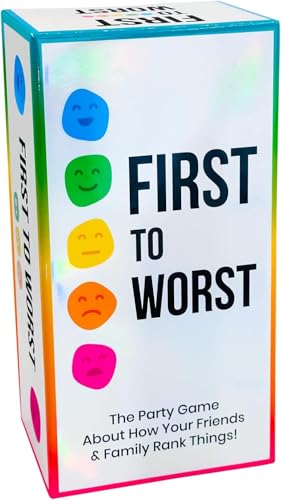 FIRST TO WORST Party Game - The Card Game About How Your Friends and Family Rank Things, Stocking Stuffers and Board Games Night with Friends with Polarizing Priorities