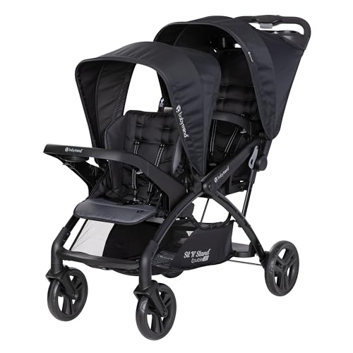 Baby Trend Sit N' Stand® Double 2.0 Stroller, Madrid Black Double Stroller Madrid Black
