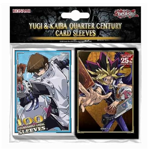 KONAMI YU-GI-OH!: Card Sleeves: Yugi and KAIBA Quarter Century (100CT)