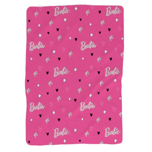 Franco Collectibles Barbie Super Soft Micro Raschel Throw, Barbiecore, 50 in x 70 in, (Officially Licensed Product)