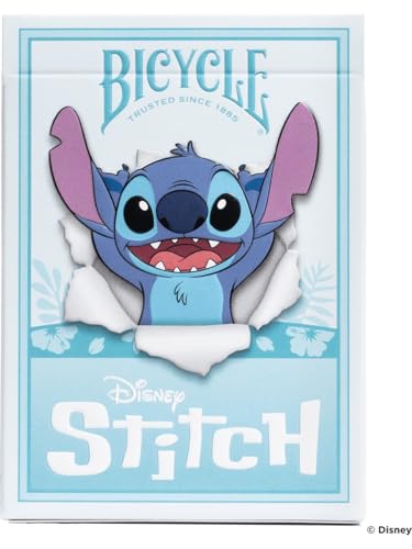 Bicycle Disney Stitch Inspired Playing Cards, Standard 52 Deck of Cards, Poker Size, Family & Kids Card Game