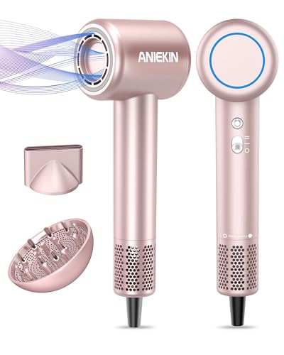 Hair Dryer, High-Speed Ionic Low Noise Blow Dryer with Brushless Motor for Fast Drying, Thermo-Control Quiet Compact Hai