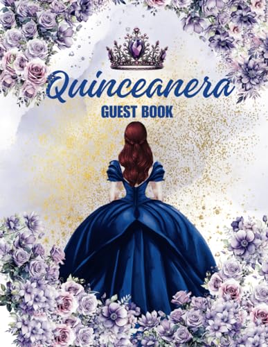 Quinceañera Guest Book (Blue) cover