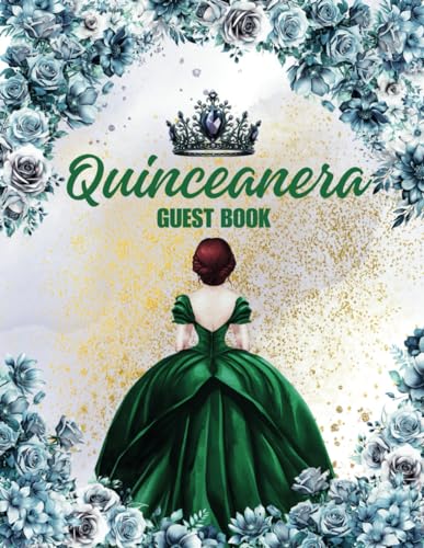 Quinceañera Guest Book (Green) cover