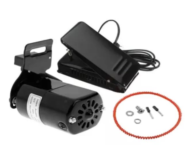 Motor + Pedal para Máquina Costura Doméstica Caseira Singer Elgin Vigorelli Reta e Zig Zag 110v