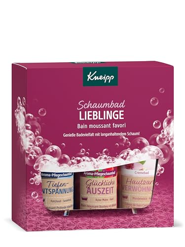 (-20%) Kneipp Geschenkset Schaumbad Lieblinge - Geschenkpackung mit 3 beliebten Badezusätzen von Kneipp - Enthält 2x Aroma-Pflegeschaumbad & 1x Cremebad je 100ml