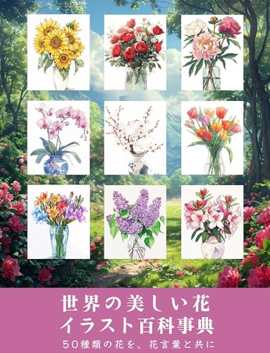 「世界の美しい花」イラスト百科事典: 花と花言葉図鑑 (椿文庫)