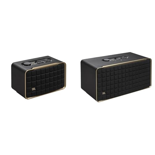 JBL Authentics 500 - Wireless Home Speaker with Bluetooth, Voice Control, and Dolby Atmos & Authentics 200 - Wireless Home Speaker, Built in Wi-Fi, Bluetooth and Voice Assistants