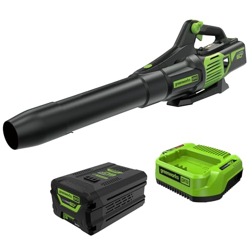 Greenworks 60V Cordless Leaf Blower 610 CFM 2.5Ah Battery and Charger