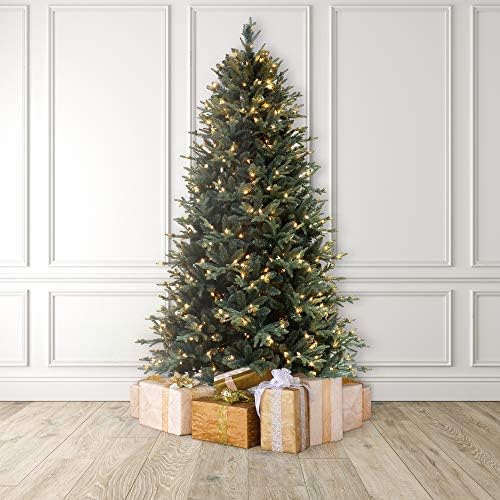 Martha Stewart Acadia Spruce Green Tree with 400 LED Lights, 7.5 Feet Tall