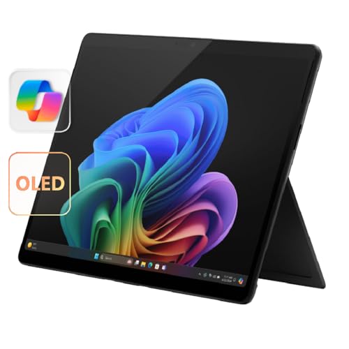 Microsoft Surface Pro 2-in-1 Laptop/Tablet (2024), Windows 11 Copilot+ PC, 13" Touchscreen OLED Display, Snapdragon X Elite (12 Core), 16GB RAM, 256GB Storage, Black, Amazon Exclusive