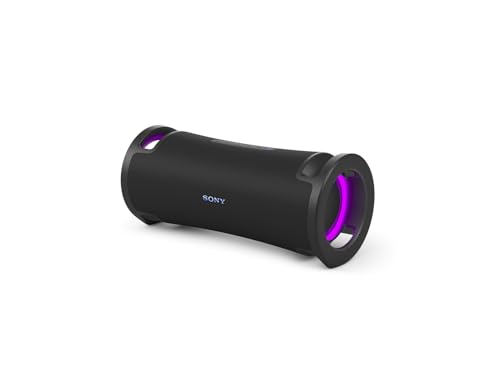 Sony ULT Field 7 Wireless Bluetooth Party Speaker, IP67 Waterproof, Powerful Bass, 30h Battery, Karaoke, Comfortable Handle, and Colorful Lights (SRSULT70), Black