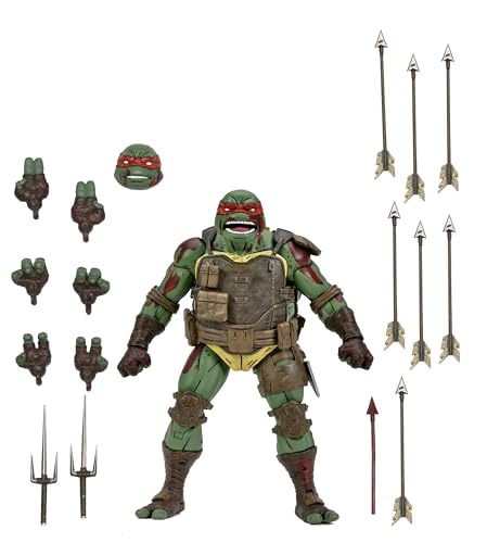 NECA Teenage Mutant Ninja Turtles (The Last Ronin) - 1:7 Scale Collectible Action Figure, Ultimate Battle Damaged Raphael