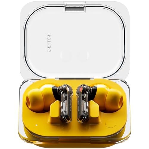 Nothing Ear (a) Wireless Earbuds, 45dB Hybrid Noise Cancelling Earbuds, Hi-Res Audio, Advanced Equaliser, Dual Connect, 6 Mics, 42.5H Playtime Ear Buds Wireless Bluetooth, Yolk
