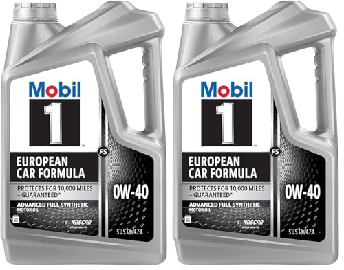 Mobil 1 FS European Car Formula Full Synthetic Motor Oil 0W-40, 5 Quart (Pack of 2)