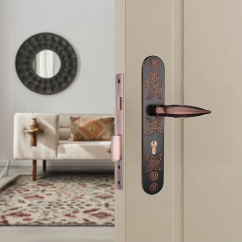 Godrej Mortise Lock | Handle Lock Set for Main & Bedroom Door| Arsa Udaan 350 mm Plate Handle| 240 mm Eco Lock Body | 60 mm Eco Pin Cylinder 1CK| Anti