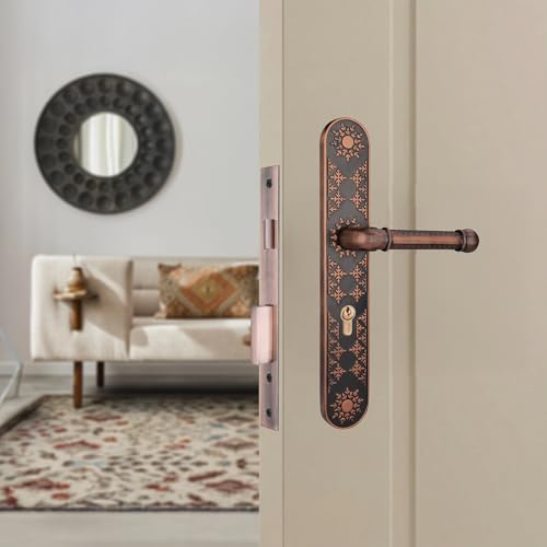 Godrej Mortise Lock | Handle Lock Set for Main & Bedroom Door| Arsa Kalasam 350 mm Plate Handle | 240 mm Eco Lock Body | 60 mm Eco Pin Cylinder 1CK | 