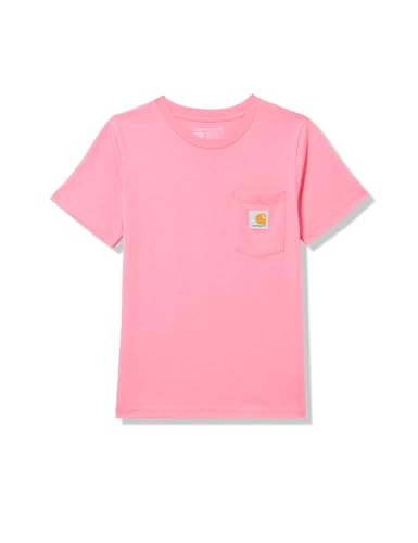 Carhartt Kid's CA6513 Short-Sleeve Pocket T-Shirt - Medium (10-12) - Pink Lemonade