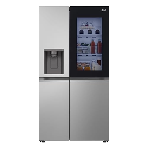 (-17%) LG GSGV81PYLL Side by Side Kühlschrank, Klasse E, 635 L, Instaview, Kühlschrank mit Gefrierfach, Eis-, Crushed Ice- Wasserspender, Total NoFrost, Smart Inverter Kompressor, Wi-Fi