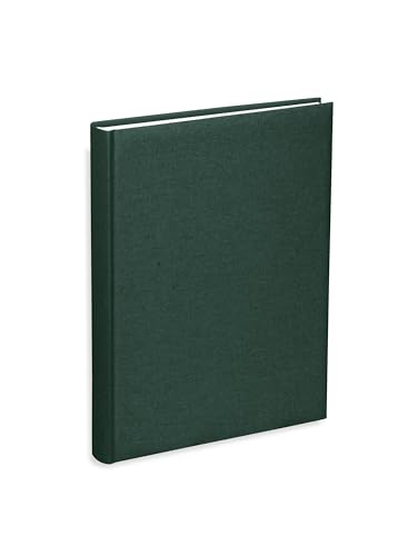 Photo Album with Pockets 21 x 28 cm Holds 200 Photos 13 x 18 cm, Cover in Green Cotton Fabric