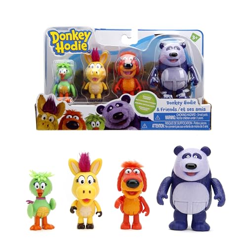 Jada Toys Donkey Hodie 3" Figures 4-Pack - Preschool Toy Set - Ages 3+
