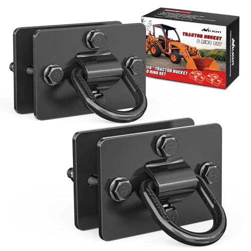 Nilight 2PCS Tractor Bucket Grab Hook 3/8'' Heavy Duty Drop Forged Steel Bolt On Zinc-Coated Cast Tow Max 15000 LBS Black