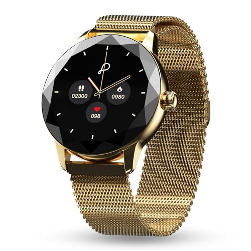 Pebble Vienna 1.27" HD Display, BT Calling Smart Watch for Women, Diamond Cut Design, Female Health Monitoring, Heart Rate Monitoring, Sleep Monitorin