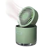 Mini Desktop Cooling Fan Rotating Spray Humidifier Fan with Automatic Oscillation Water Tank and Air Conditioning