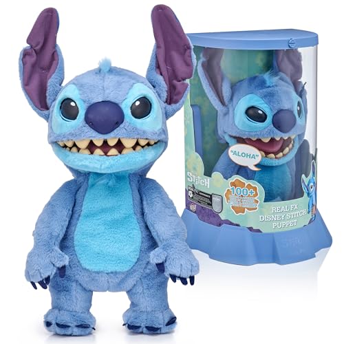 WOW! Stuff Disney Stitch Puppetronic by RealFX | with a Limited 1st Edition Certificate | Looks, Feels & Sounds Real! | Disney's Lilo & Stitch | Over 100 Action & Sounds | 18" High | Ages 6+