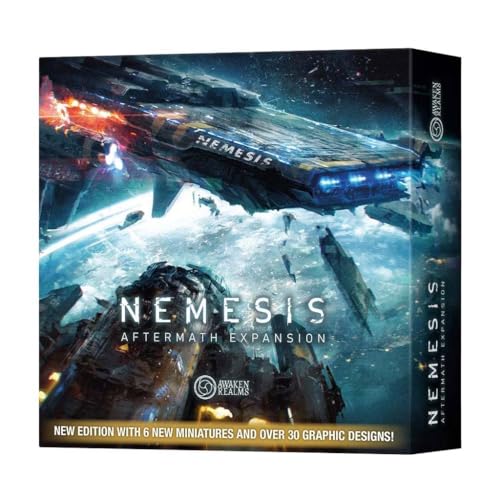 Rebel Studio Nemesis Aftermath Board Game - Epilogue Mode Play, 5 New Characters, Added Traits & Shuttle Board, Cooperative Strategy Game for Adults, Ages 14+, 1-5 Players, 45-60 Min Playtime