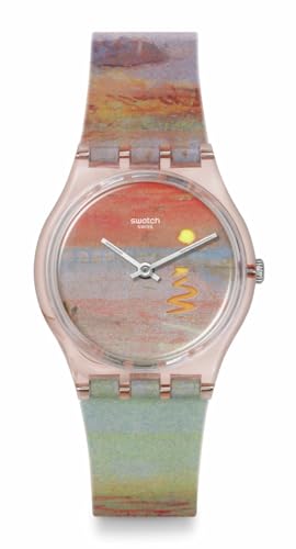 Swatch Gent Biosourced Unisex Watch Casual Plastic Pink Quartz Waterproof Turner'S Scarlet Sunset