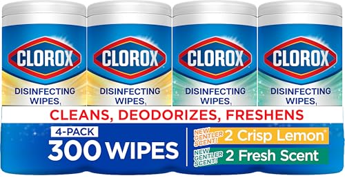 Clorox Disinfecting Wipes Fresh and Lemon 75-Count 4-Pack