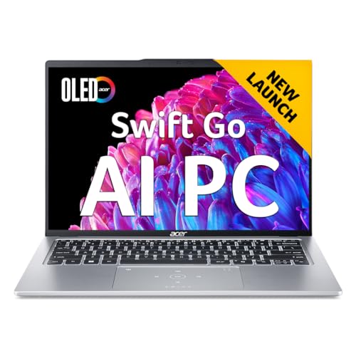 acer Swift Go 14 Built-in AI PC Premium Laptop Intel Core Ultra 7 155H (14-inch OLED WQXGA+/16GB LPDDR5X/1TB SSD/Intel Arc Graphics/1440p Camera with 