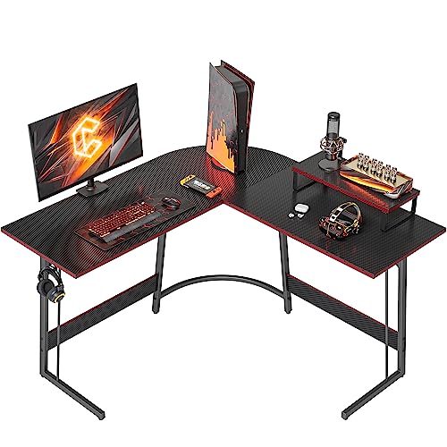 BANTI L Shaped Gaming Computer Office Desk, 47" Corner Desk with Monitor Stand for Home Office Study Writing Workst