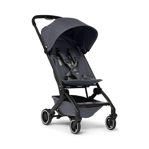 Joolz AER+ Lightweight & Compact Travel Stroller - Portable One-Hand Fold Design - Ergonomic Seat for Infant & Toddler (up to 50 lb) - XXL Sun Hood - Stroller for Airplane -Travel Pouch - Stone Grey