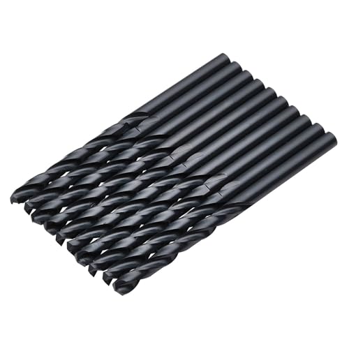 Draper 10pcs Black HSS Drill Bit, 5.0mm x 86mm - 08826 - for Metal, Wood and Plastic