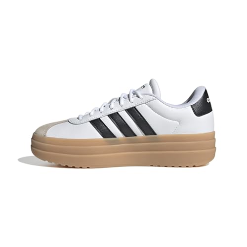 🔥 STARKER PREIS (-65%) adidas Damen Vl Court Bold Shoes, FTWR White/Core Black/Wonder Beige, 36 2/3 EU