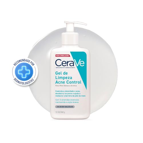 CeraVe ​Acne Control Refil Gel de Limpeza Facial, Pele Normal a Oleosa, 60g