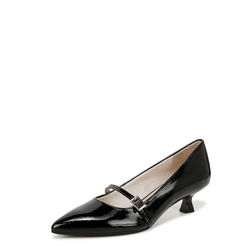 Life Stride Womens Madelyn Kitten Heel Pump Black Patent 7.5 M